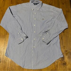Ralph Lauren Yarmouth men's small stripe dress shirt size 16-34